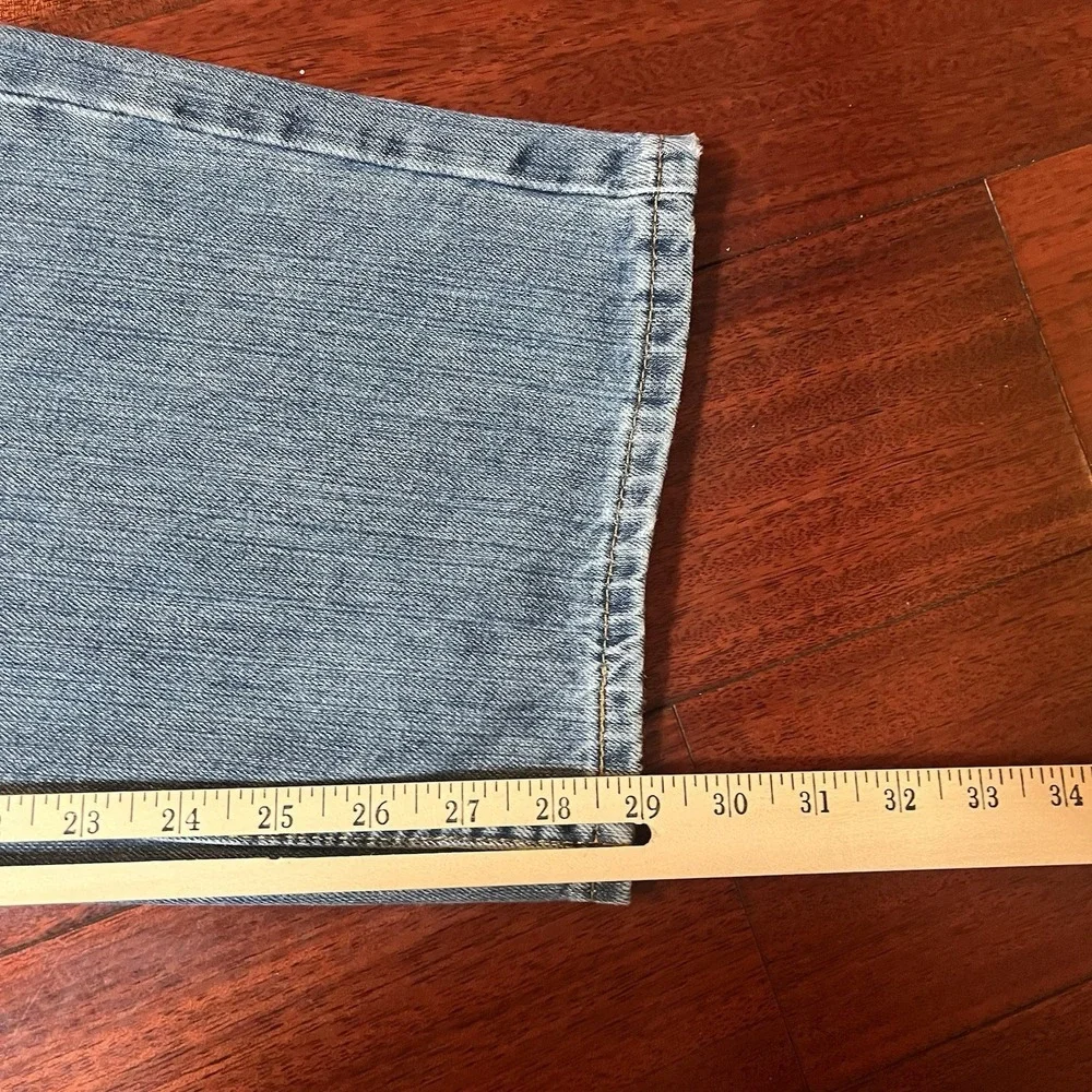 Levis Jeans Mens 40x30 559 Blue Relaxed Straight Leg Light Wash Faded Workwear